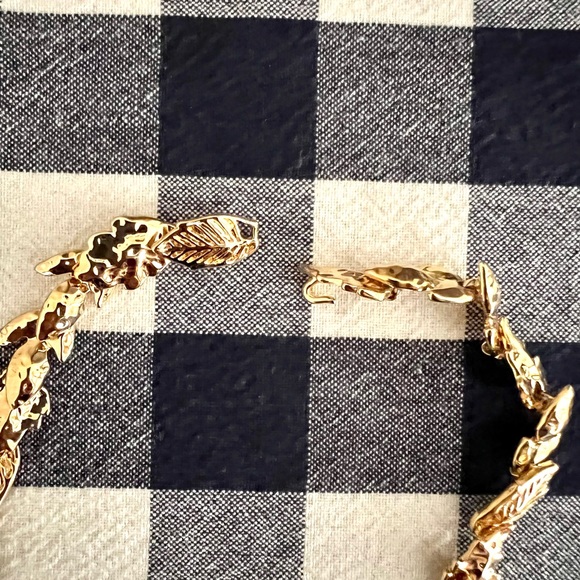 NWT Vintage Nolan Miller Leaf Foliage Collar Necklace - Picture 6 of 10